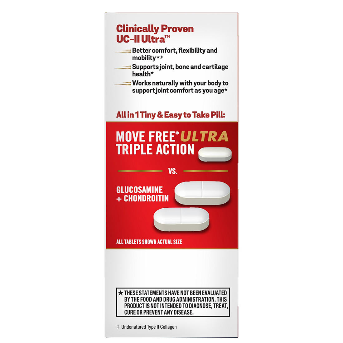 Move Free Ultra Triple Action Joint Health Supplement, 75 Tablets