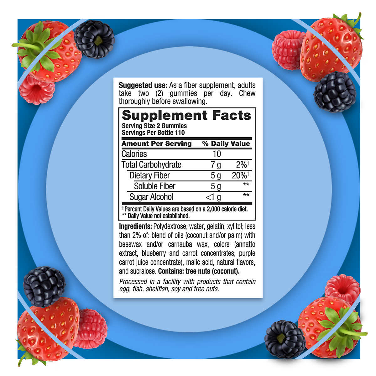 Vitafusion Fiber Well Sugar Free Gummies, 220 Count