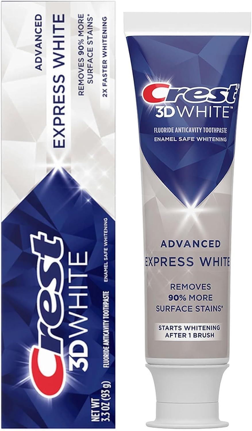Crest 3D White Advanced Express White Toothpaste, 3.3 oz (93 g)