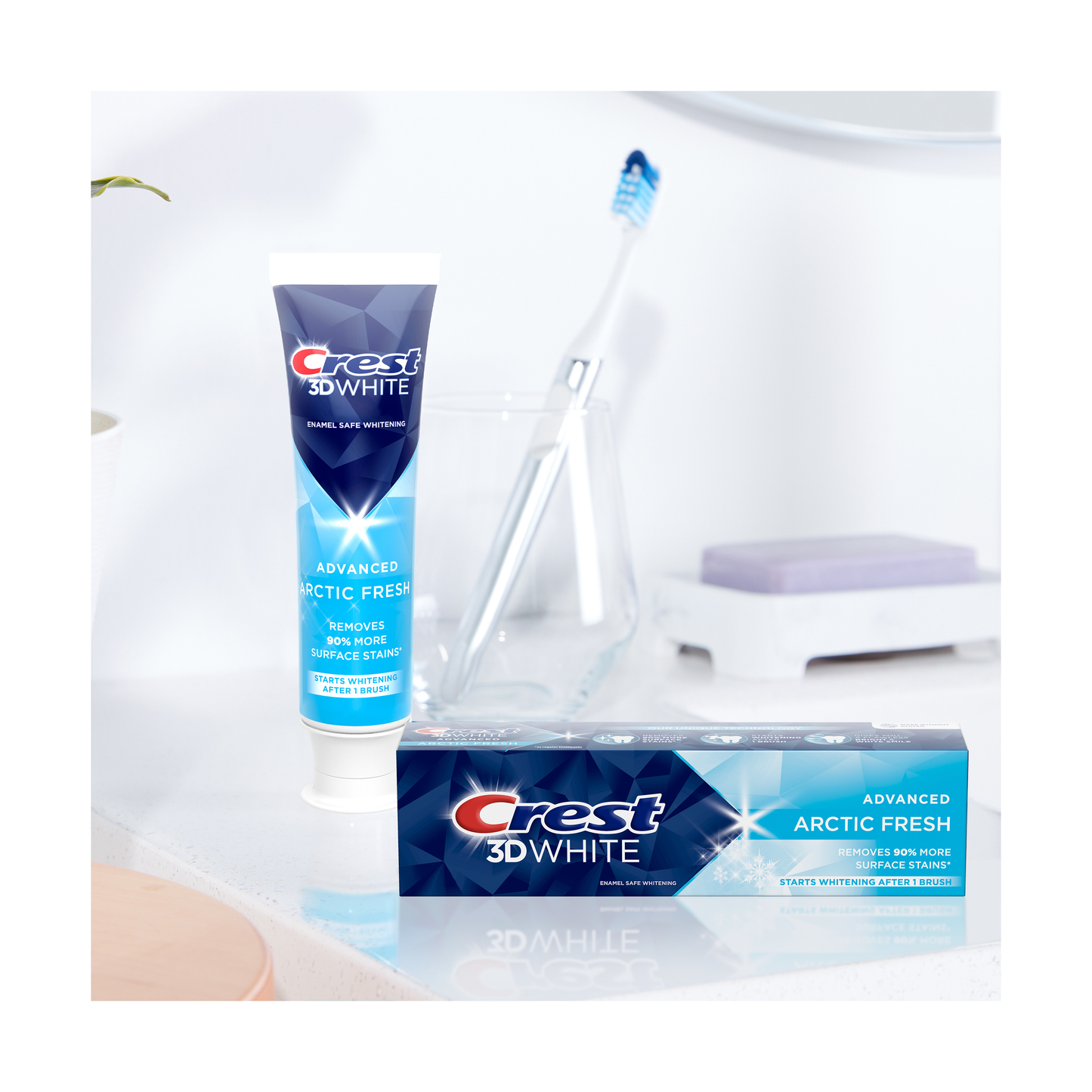 Crest 3D White Arctic Fresh Toothpaste, 3.8 Oz (107 G), 2 Pack