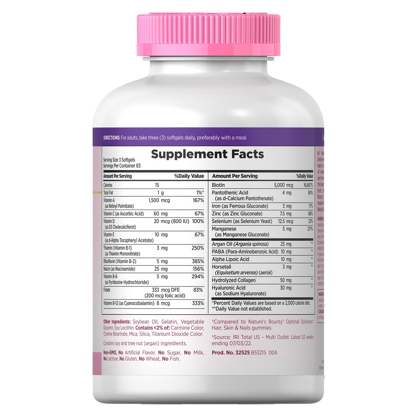 Nature's Bounty Extra Strength Hair, Skin & Nails, 250 Softgels