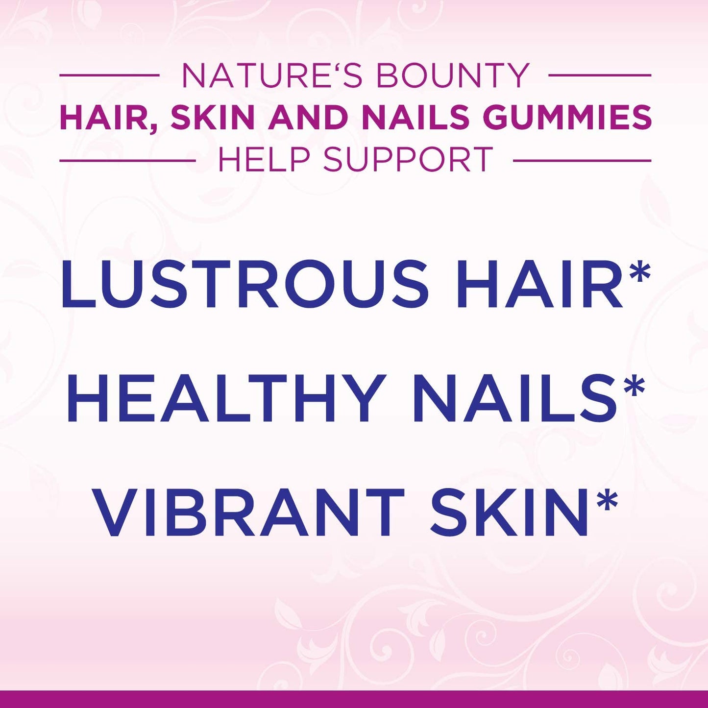 Nature's Bounty Hair, Skin, & Nails Gummies, Strawberry, 80 Count