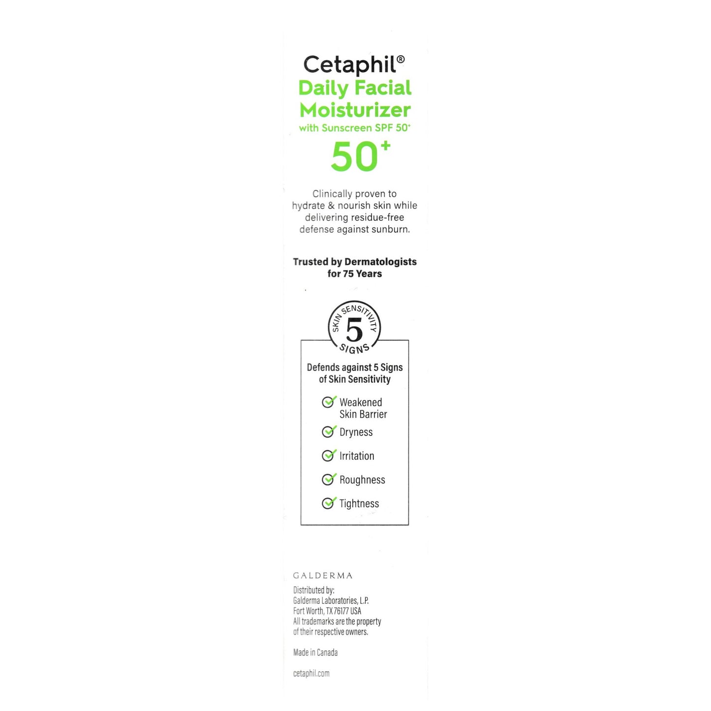 Cetaphil Daily Facial Moisturizer, SPF 50+, 1.7 fl oz (50 ml)