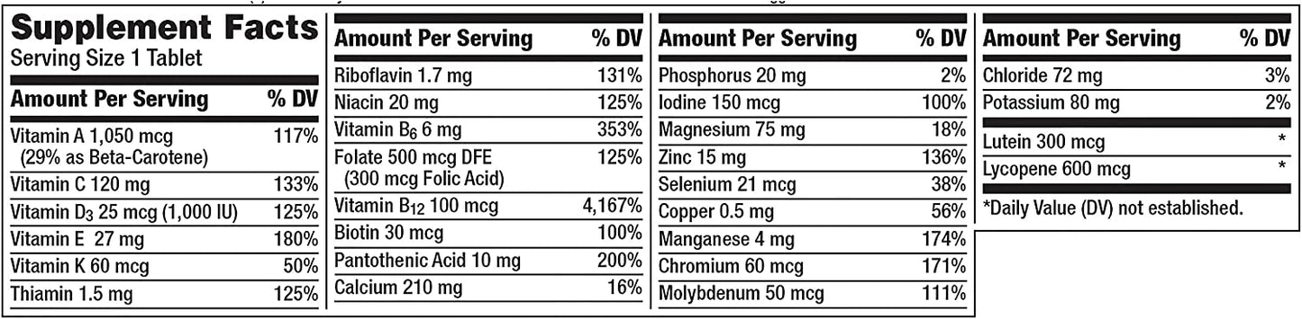Centrum Silver Men 50+ Multivitamin/Multimineral Supplement, 200 Tablets