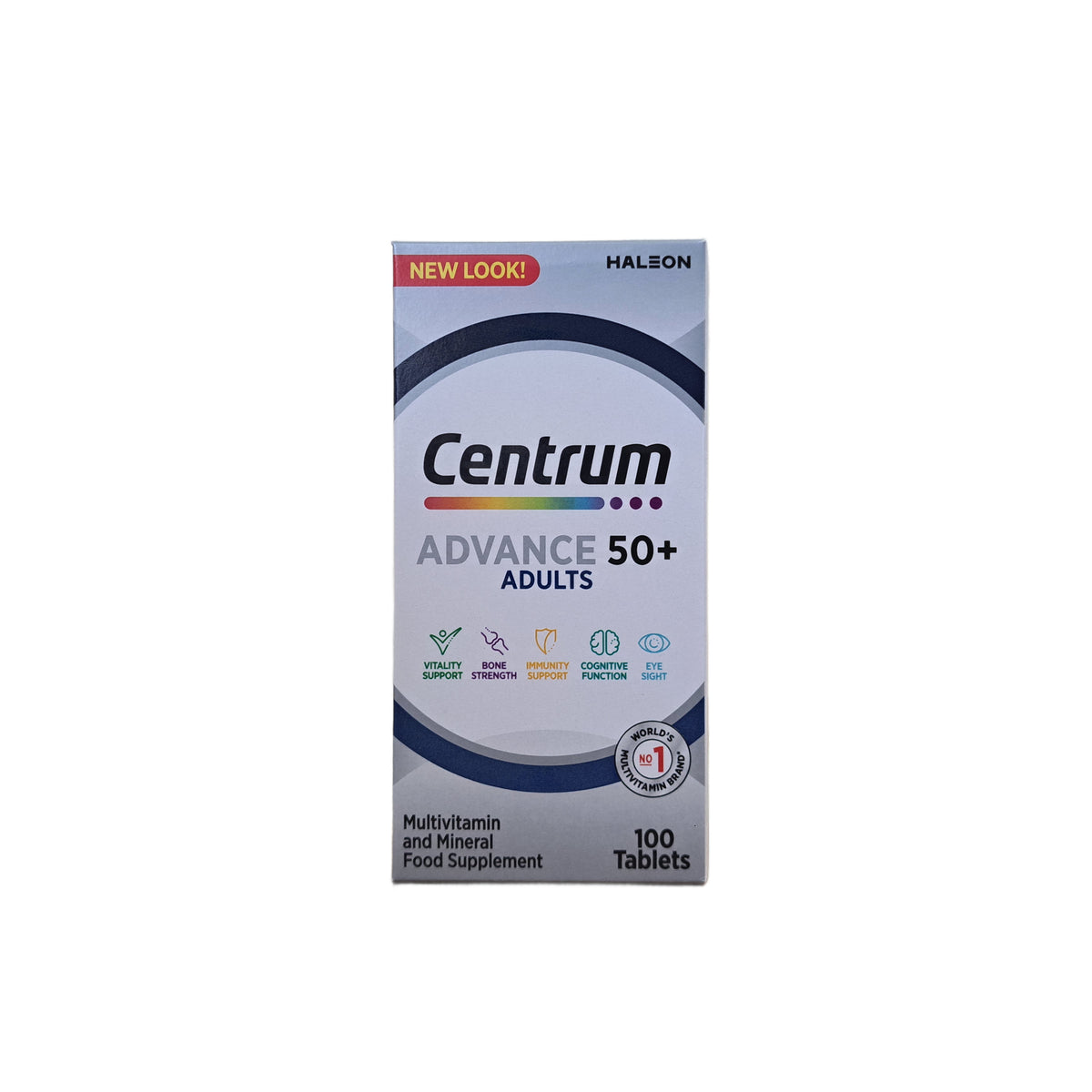 Centrum Advance 50+ Adults Multivitamin and Mineral Food Supplement, 100 tablets