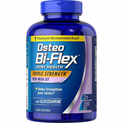Osteo Bi-Flex Joint Health Glucosamine + MSM & Vitamin D3, 200 tablets
