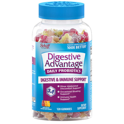 Schiff Digestive Advantage Probiotic Gummies, 120 Count