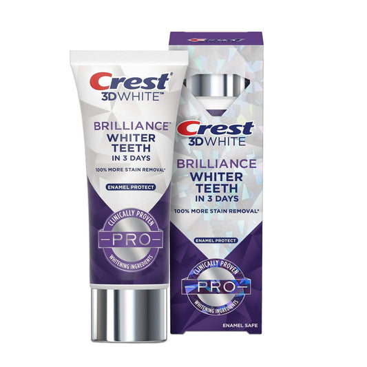 Crest 3D White Brilliance Pro Enamel Protect Toothpaste, 3 Oz (85 G)