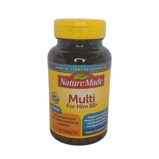 Nature Made Multi For Him 50+, 90 Tablets, Men's Multivitamin