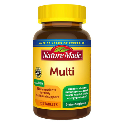 Nature Made Multi, 130 Tablets, Adult Multivitamin, with Iron