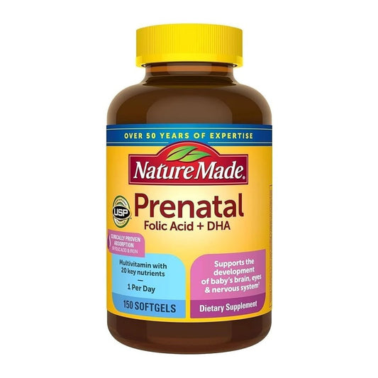 Nature Made Prenatal Multi + DHA, 150 Softgels, Women's Multivitamin