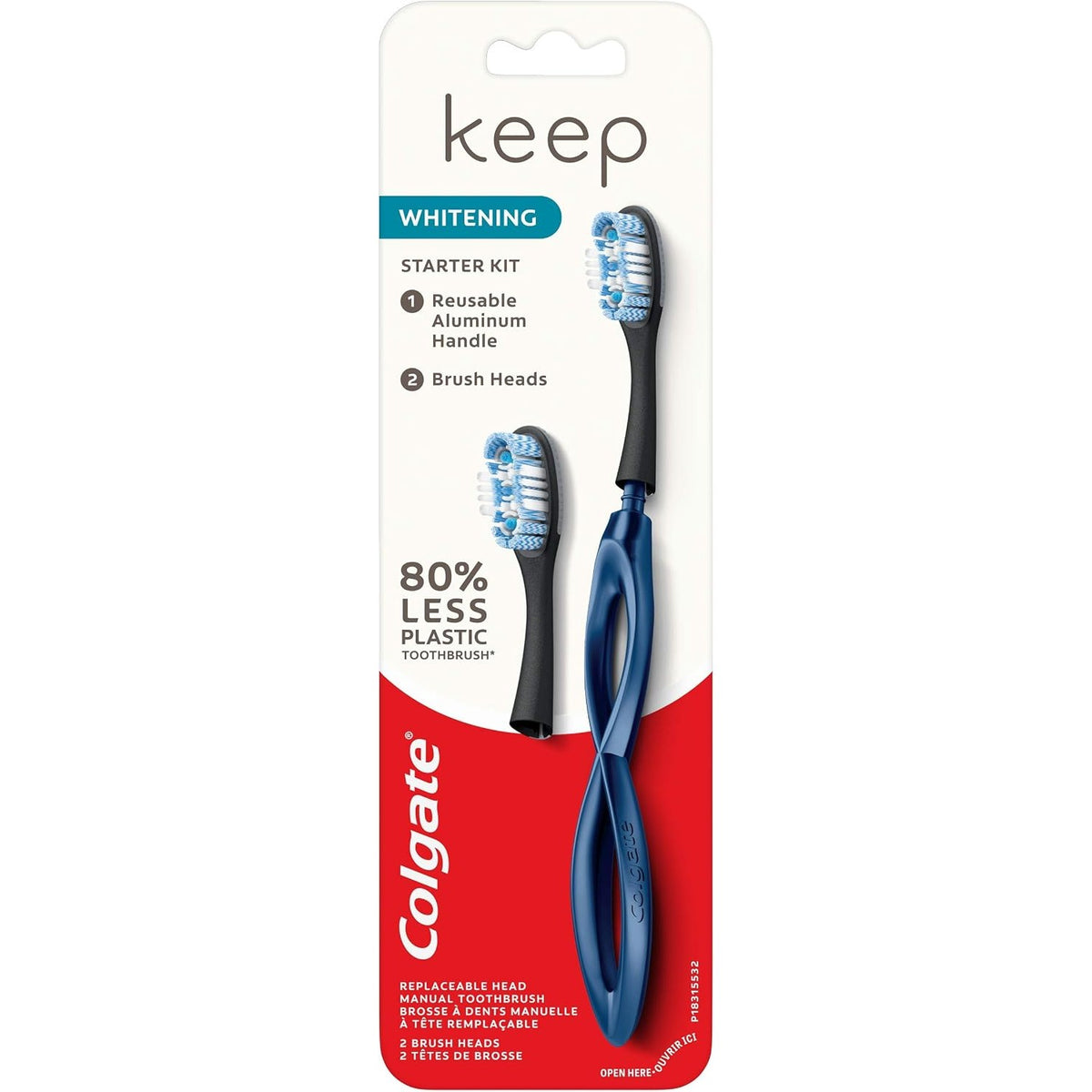 Colgate Keep Whitening Toothbrush Starter Kit, with replacement head