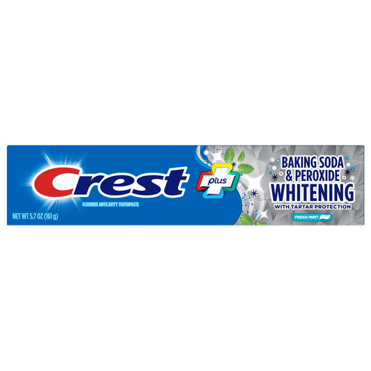 Crest PLUS Baking Soda & Peroxide Toothpaste, Fresh Mint, 5.7 oz (161 g)
