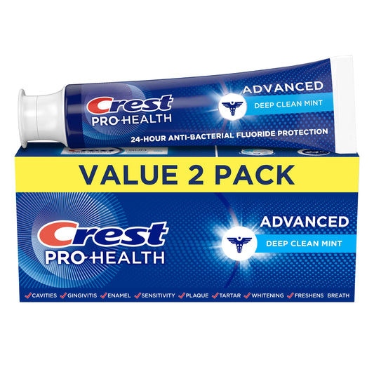 Crest Pro Health Advanced Deep Clean Mint Toothpaste, 5.1 Oz (144 G) 2-PACK