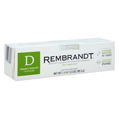 Rembrandt Deeply White + Peroxide Peppermint Toothpaste 3.5 oz (99.2 g)