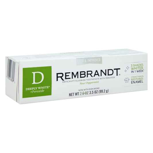 Rembrandt Deeply White + Peroxide Peppermint Toothpaste 3.5 oz (99.2 g)