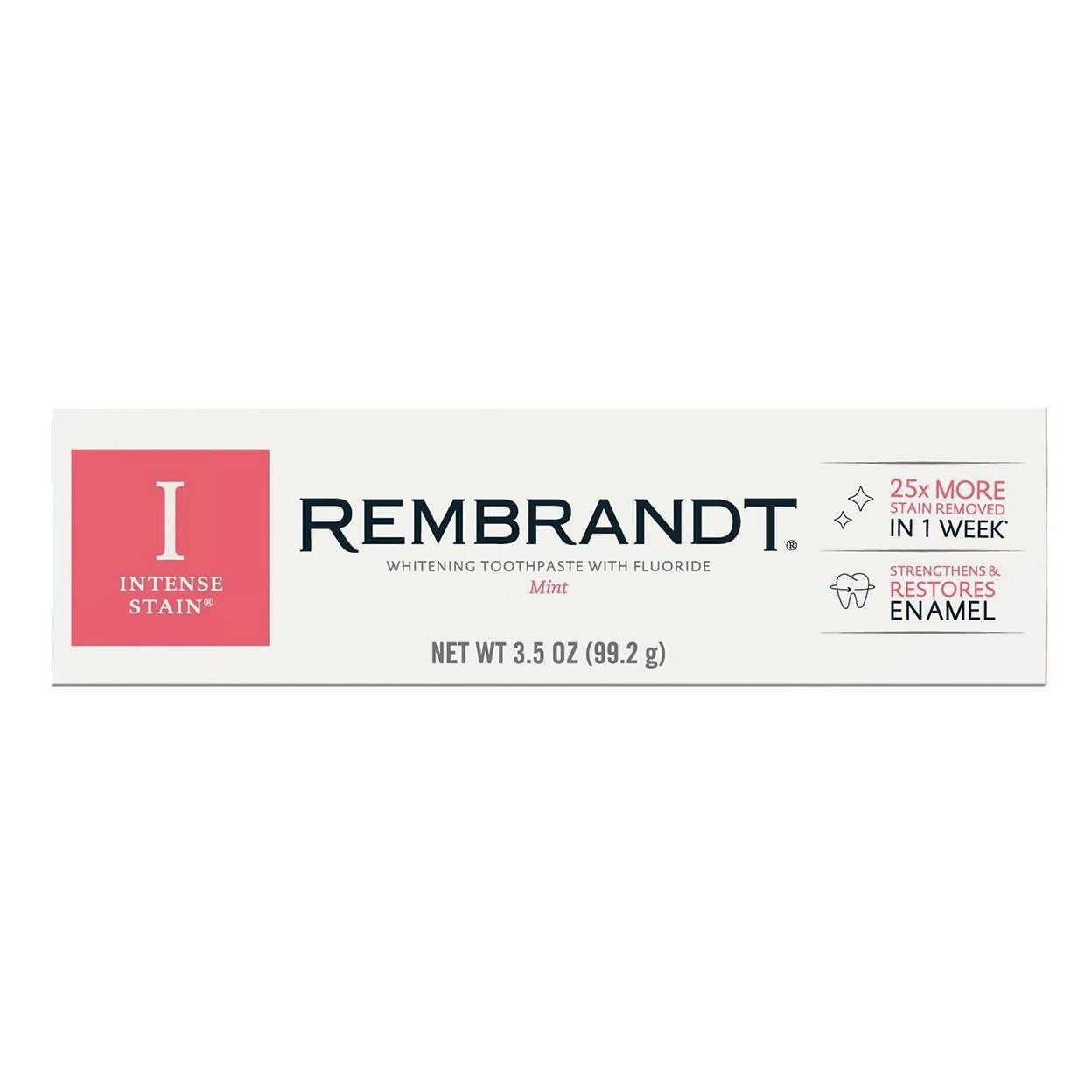 Rembrandt Intense Stain Whitening Toothpaste, Mint, 3.5 oz (99.2 g)