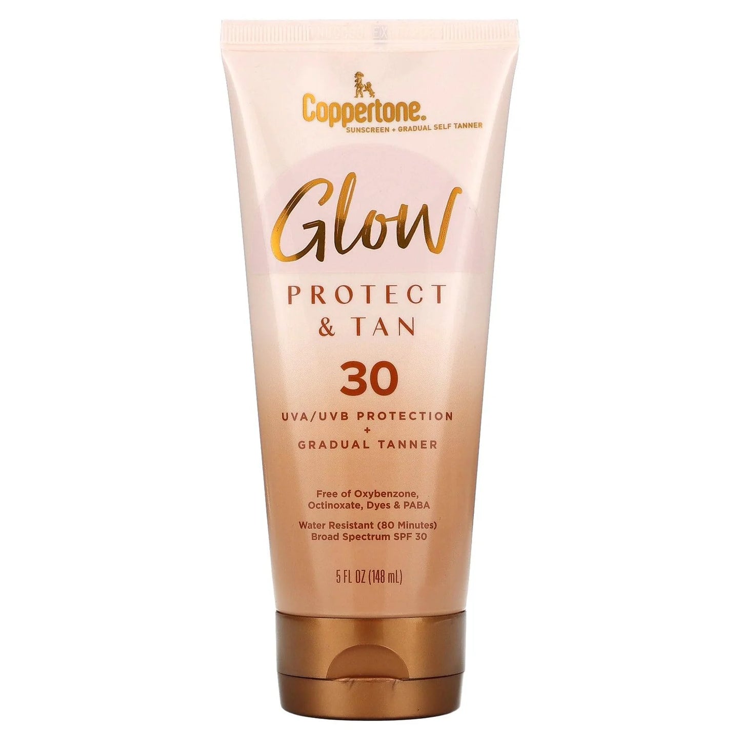 Coppertone Glow Protect & Tan SPF 30 Sunscreen 5 Fl Oz (148 mL)