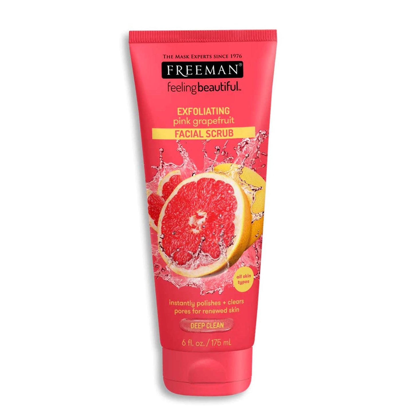 Freeman Exfoliating Pink Grapefruit Facial Scrub, 6 fl oz (175 ml)