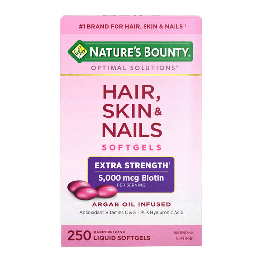 Nature's Bounty Extra Strength Hair Skin & Nails Softgels, 250 Softgels