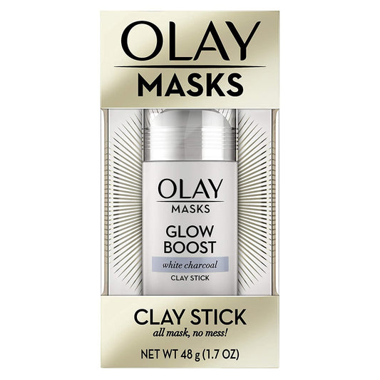 Olay Masks Glow Boost Clay Stick, White Charcoal, 48 g (1.7 OZ)