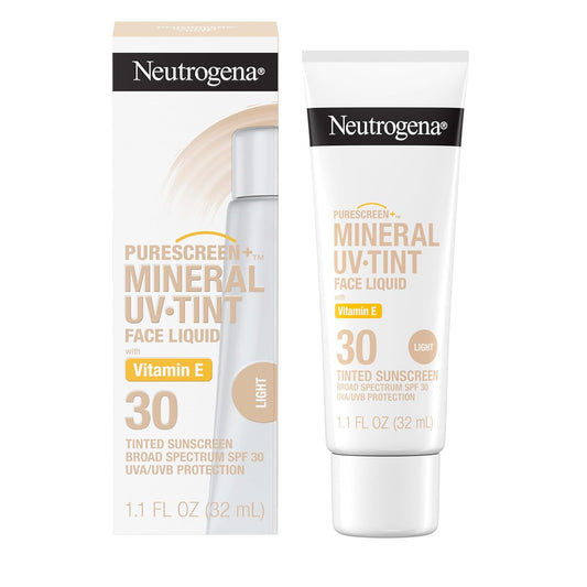 Neutrogena Purescreen+ Tinted Sunscreen for Face SPF 30, Light, 1.1 fl oz (32 ml)