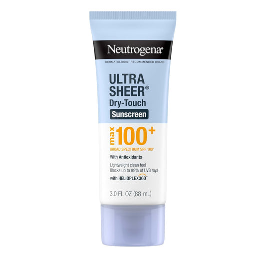 Neutrogena Ultra Sheer Dry-Touch Sunscreen Lotion, Max SPF 100+, 3 FL OZ (88 mL)