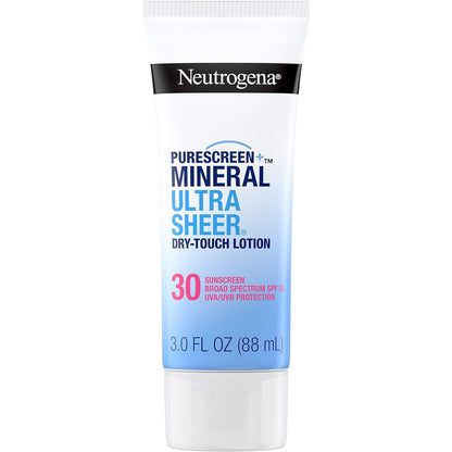 Neutrogena Purescreen Mineral Ultra Sheer Dry-Touch SPF 30 Sunscreen, 3 fl oz (88 ml)
