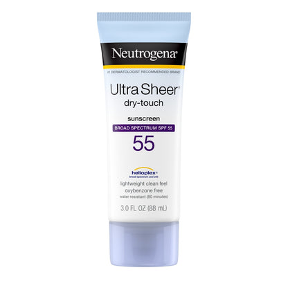 Neutrogena Ultra Sheer SPF 55 Sunscreen, 3 fl oz (88 ml)