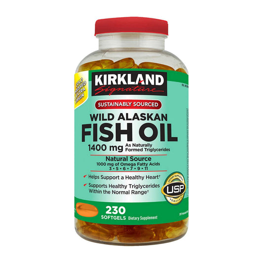 Kirkland Signature Wild Alaskan Fish Oil 1,400 mg 230 Softgels