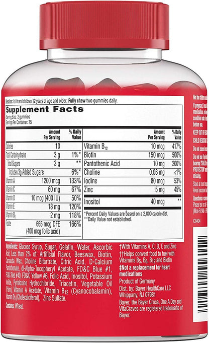 One A Day VitaCraves Adult Gummy Multivitamin, 150 Gummies