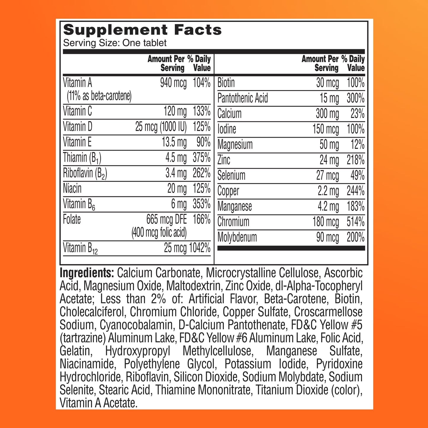 One A Day Women's 50+ Multivitamin, 300 Tablets