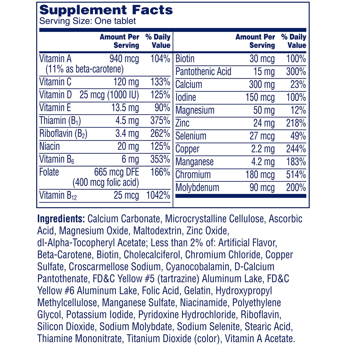 One A Day Women's 50+ Multivitamin, 300 Tablets