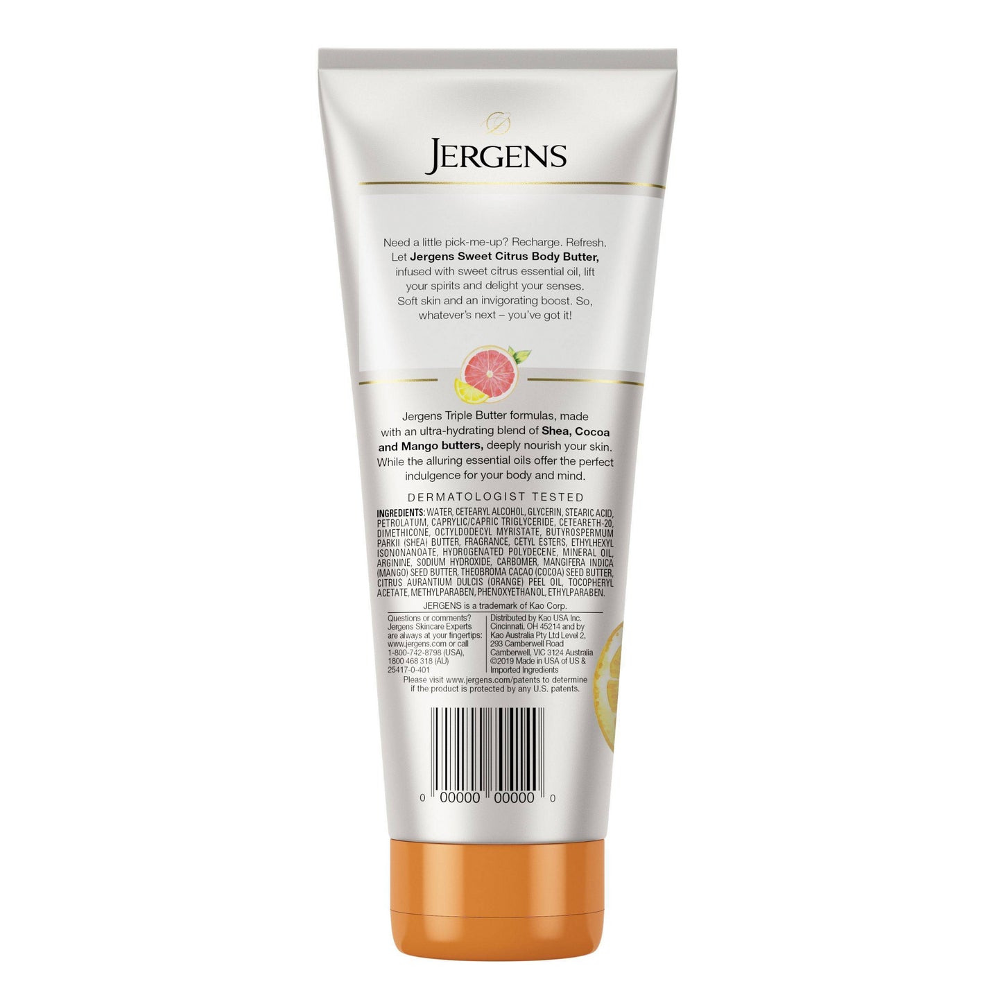 Jergens Sweet Citrus Body Butter, 7 fl oz (207 ml)