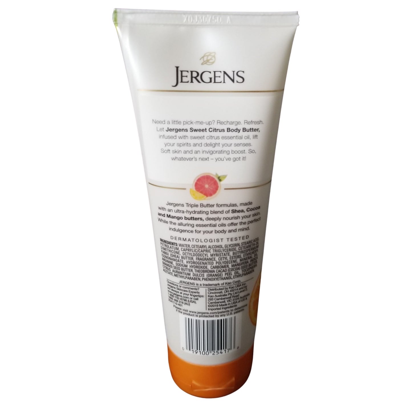 Jergens Sweet Citrus Body Butter, 7 fl oz (207 ml)