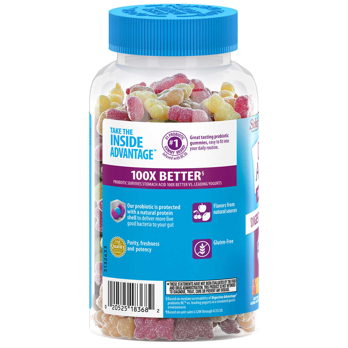 Schiff Digestive Advantage Probiotic Gummies, 120 Count
