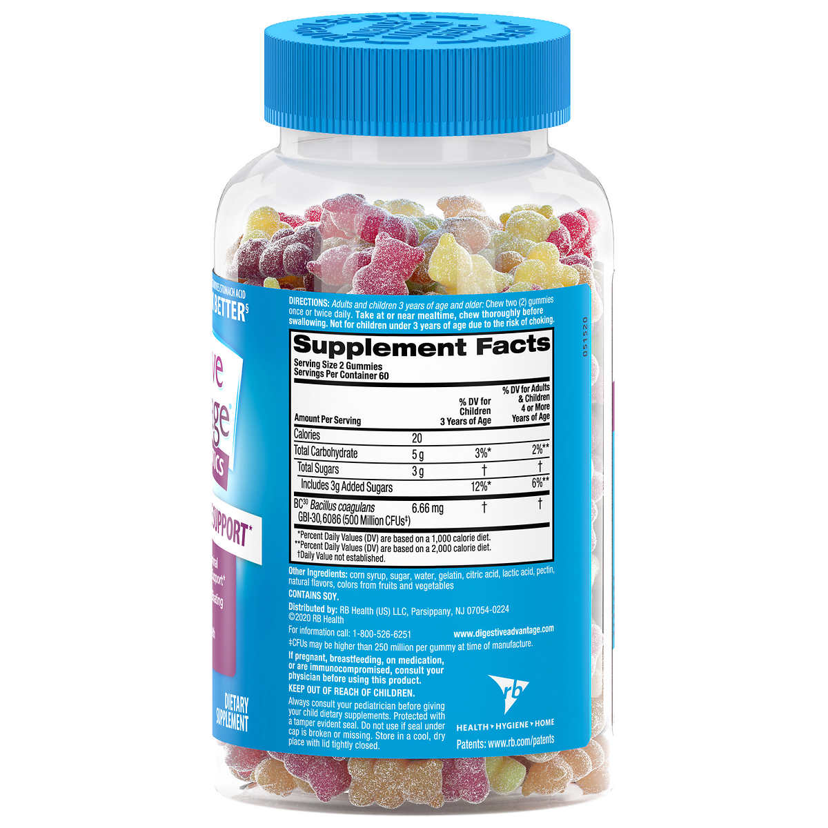 Schiff Digestive Advantage Probiotic Gummies, 120 Count