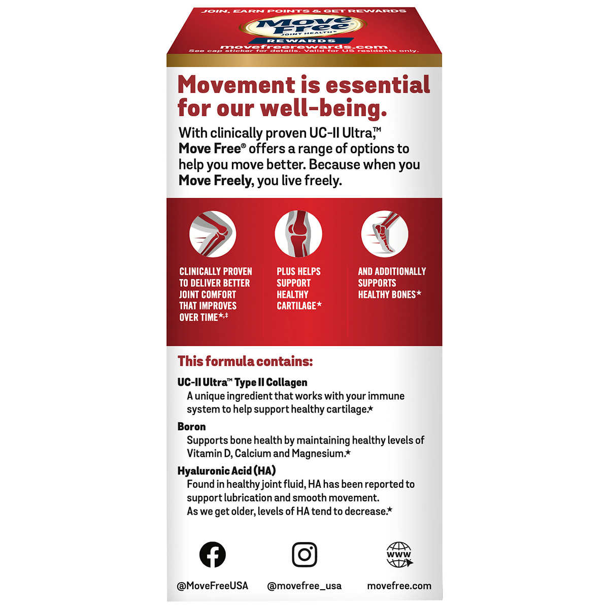 Move Free Ultra Triple Action Joint Health Supplement, 75 Tablets