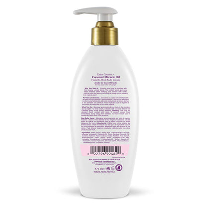 OGX Ultra Moisture Hand-to-Heel Body Cream, With Coconut Miracle Oil, 177 ml