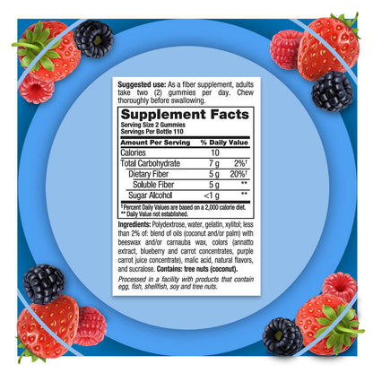 Vitafusion Fiber Well Sugar Free Gummies, 220 Count