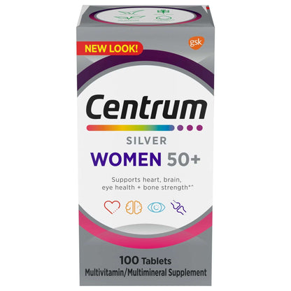 Centrum Silver Women 50+ Multivitamin, 100 Tablets