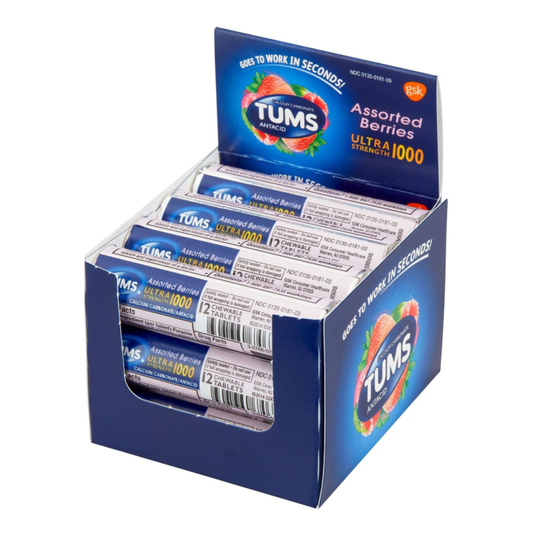Tums Ultra Strength Antacid, Assorted Berries, 144 Tablets