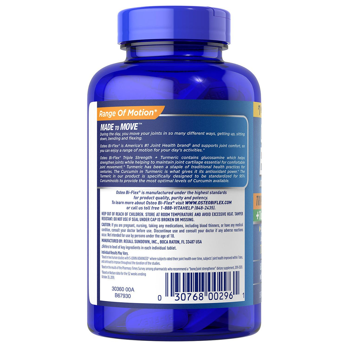 Osteo Bi-Flex Joint Health, Glucosamine Turmeric with Joint Shield, 220 Tablets