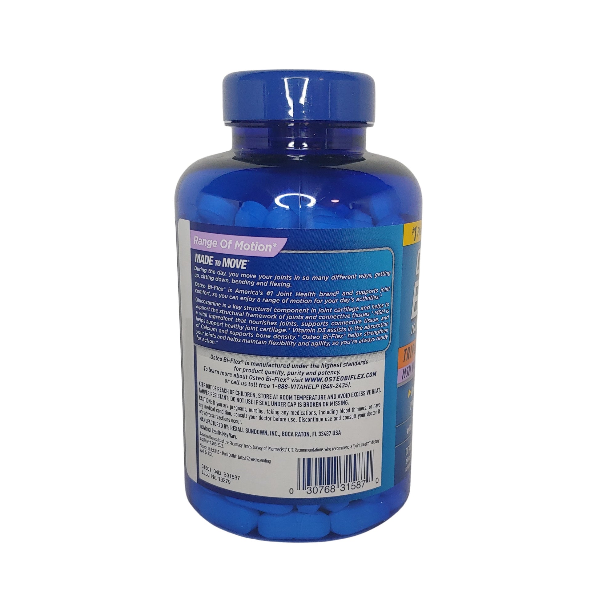 Ostoe Bi-flex vitamin d3 and joint health msm 200 tablets 100 day supply