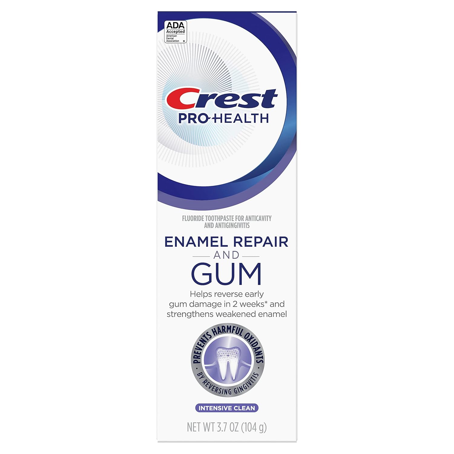 Crest Pro-Health Enamel Repair and Gum toothpaste packaging on a white background
