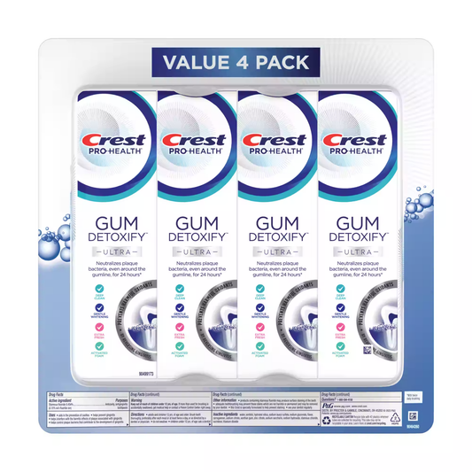 Crest Pro-Health Gum Detoxify Ultra Toothpaste 4.7 Oz (133 G) 4 Pack
