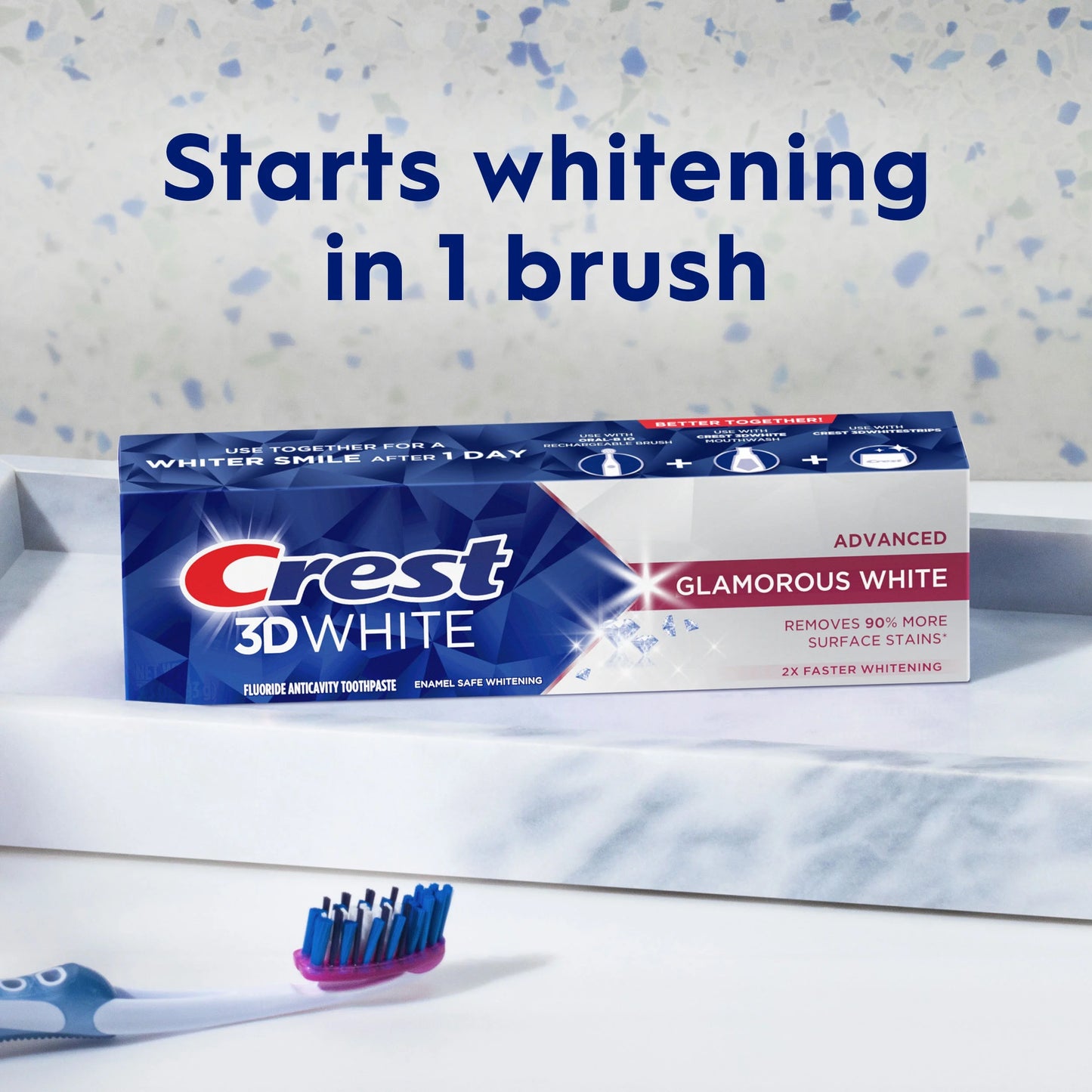 Crest 3D White Glamorous White Toothpaste 3.3 Oz (93 g), 3-Pack