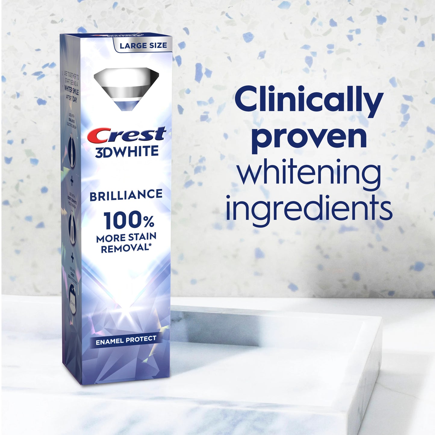Crest 3d White Brilliance Enamel Protect Toothpaste 3.9 Oz (110 g)