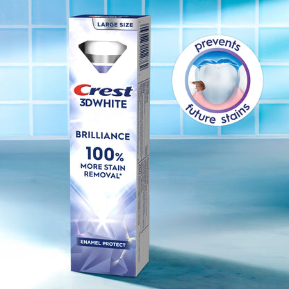 Crest 3d White Brilliance Enamel Protect Toothpaste 3.9 Oz (110 g)