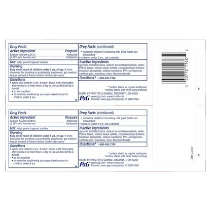 Crest 3D White Brilliance Vibrant Peppermint Toothpaste 4.6 oz (130 g) 2 Pack